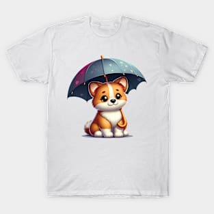 The Puppy With An Umbrella T-Shirt